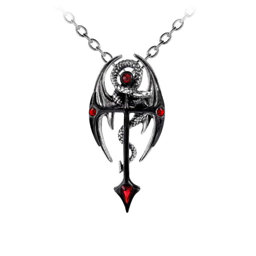 Dragon and Red Cross Pendant Necklace - Religious Jewelry for Men & Women - Perfect for Gifts, Everyday Wear, and Special Occasions