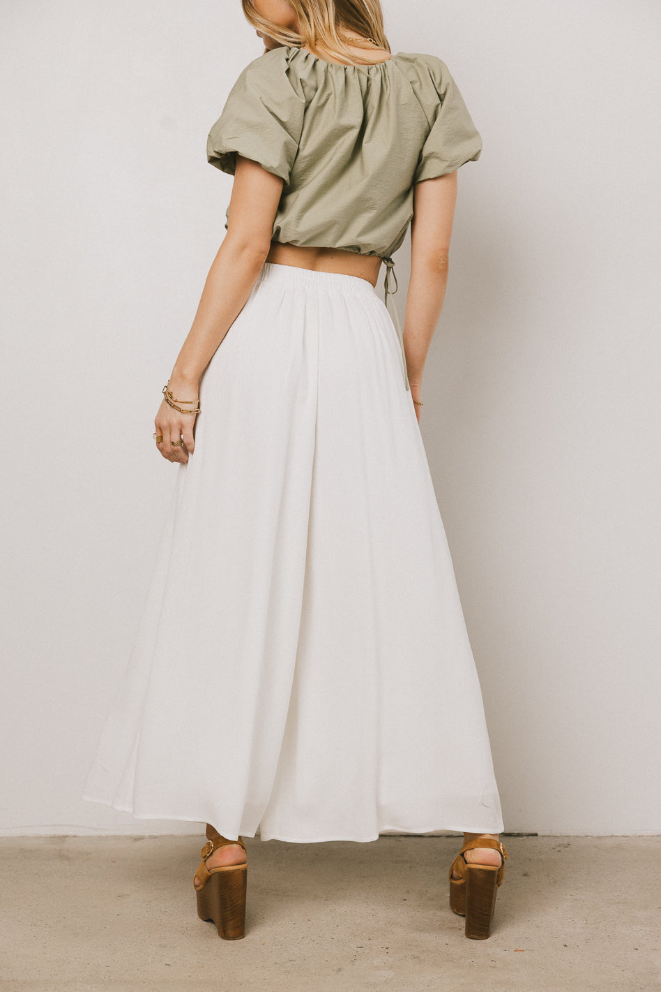 Kiaan Women's Baggy Pants - Soft Cotton Loose Fit High Waisted Trousers in White | Casual Wear, Lounge Pants, Street Style Outfits