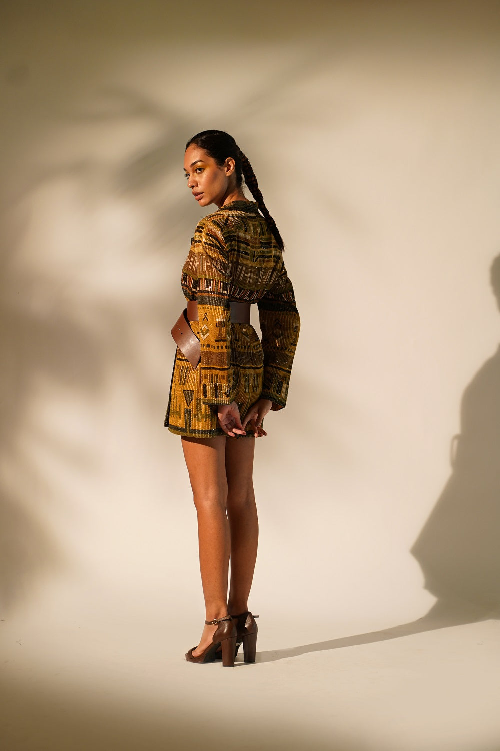 Stylish Mustard Aztec Print Jacket for Women - Trendy Boho Outerwear Perfect for Fall Fashion, Festivals & Casual Outings