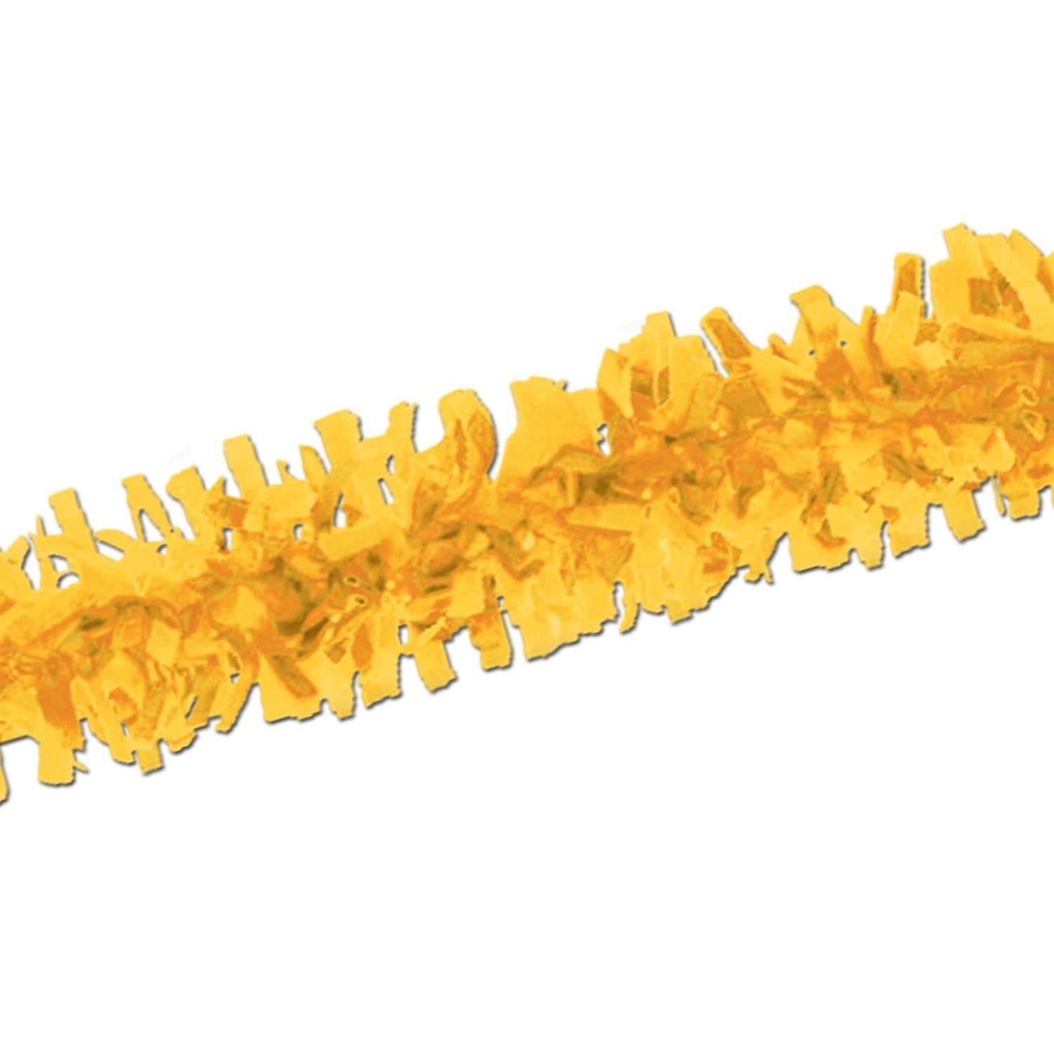 12-Piece Beistle Party Tissue Festooning Decorations - Golden Yellow for Birthday, Wedding, and Holiday Party Decor