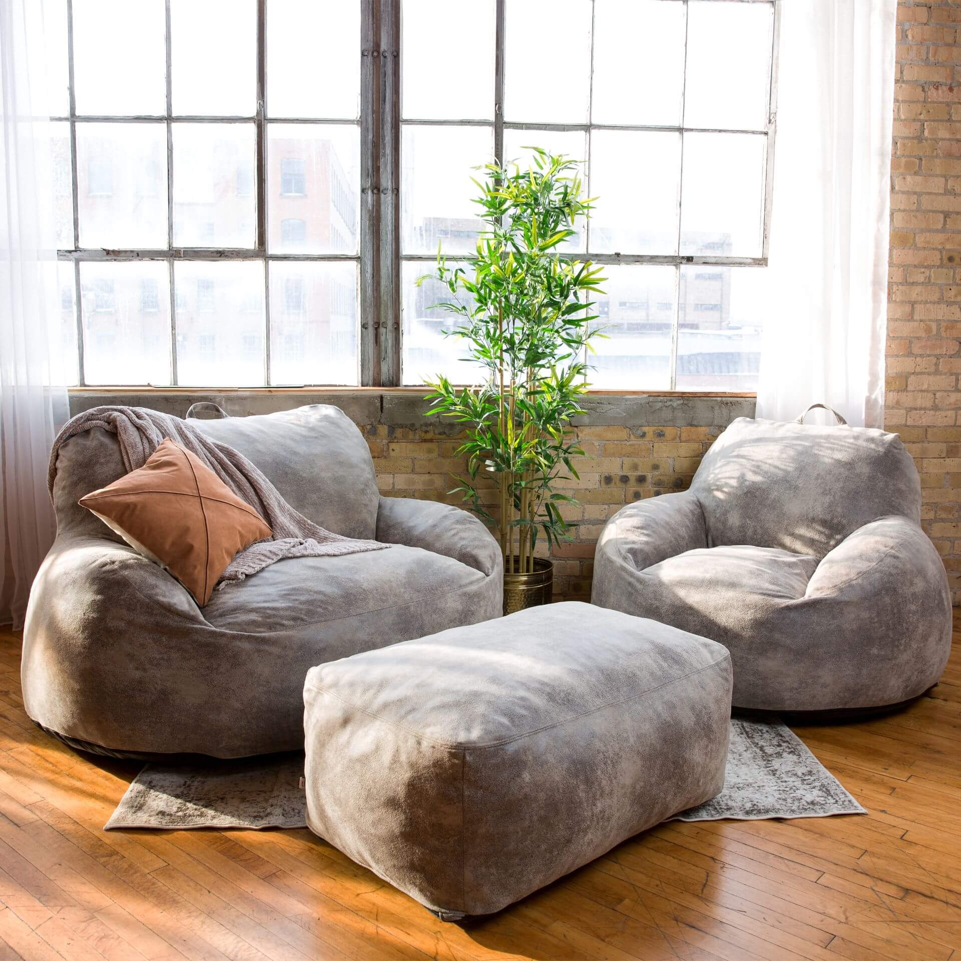 Nestle Loveseat Ottoman - Comfortable Small Sofa with Storage for Living Room, Bedroom, and Office - Perfect for Relaxing, Reading, and Extra Seating