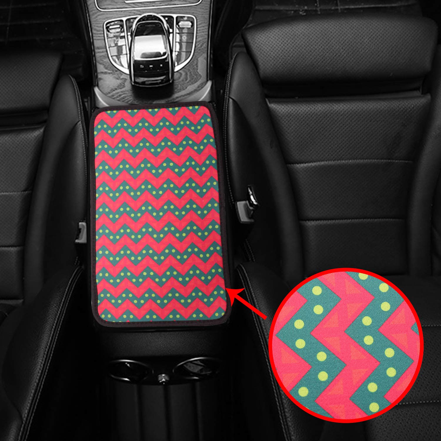 Universal Car Center Console Armrest Pad - PU Leather Waterproof Cover Protector for Most Vehicles | Comfortable Driving Accessories | Ideal for Long Trips, Commuting & Road Trips