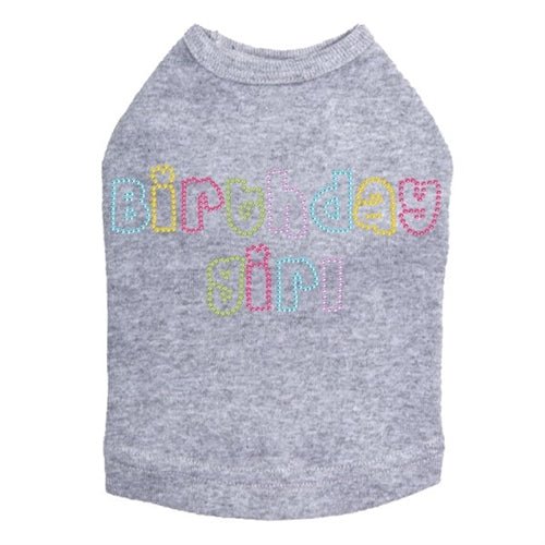Birthday Girl Multicolor Dog Tank Top - Fun & Vibrant Pet Apparel for Birthday Parties & Special Occasions
