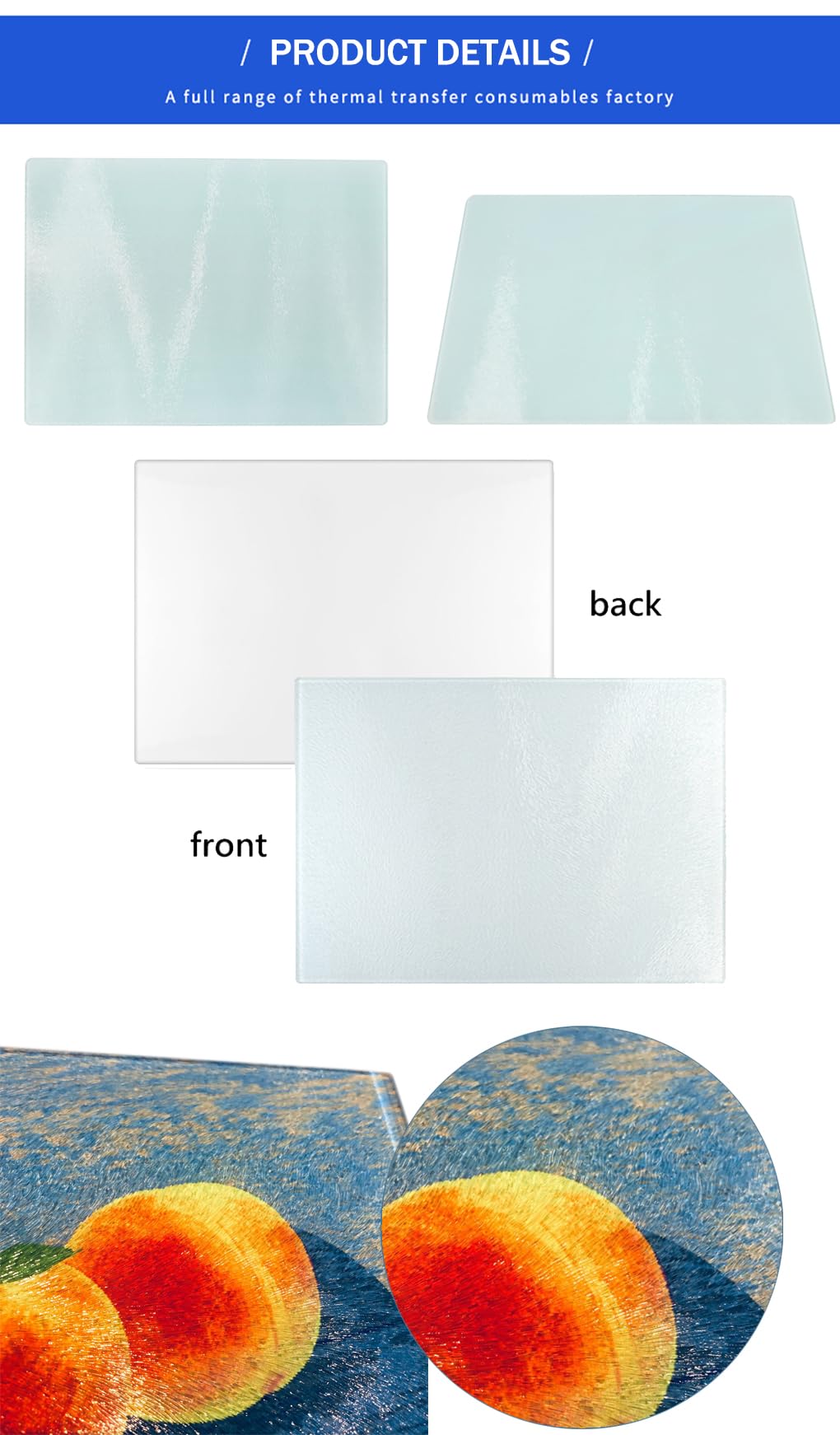 25-Pack 11x7.9 Inch Tempered Glass Cutting Boards - Sublimation Ready with White Coating & Rough Texture - Perfect for Heat Press Transfers, DIY Crafts, and Kitchen Use