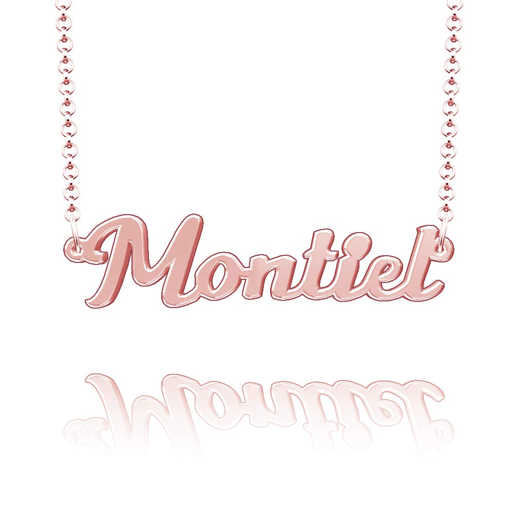 Personalized Custom Name Necklace - 18K Gold Plated Nameplate Pendant for Women - Perfect Gift for Birthday, Anniversary & Valentine's Day - Ideal for Everyday Wear, Date Nights & Special Occasions