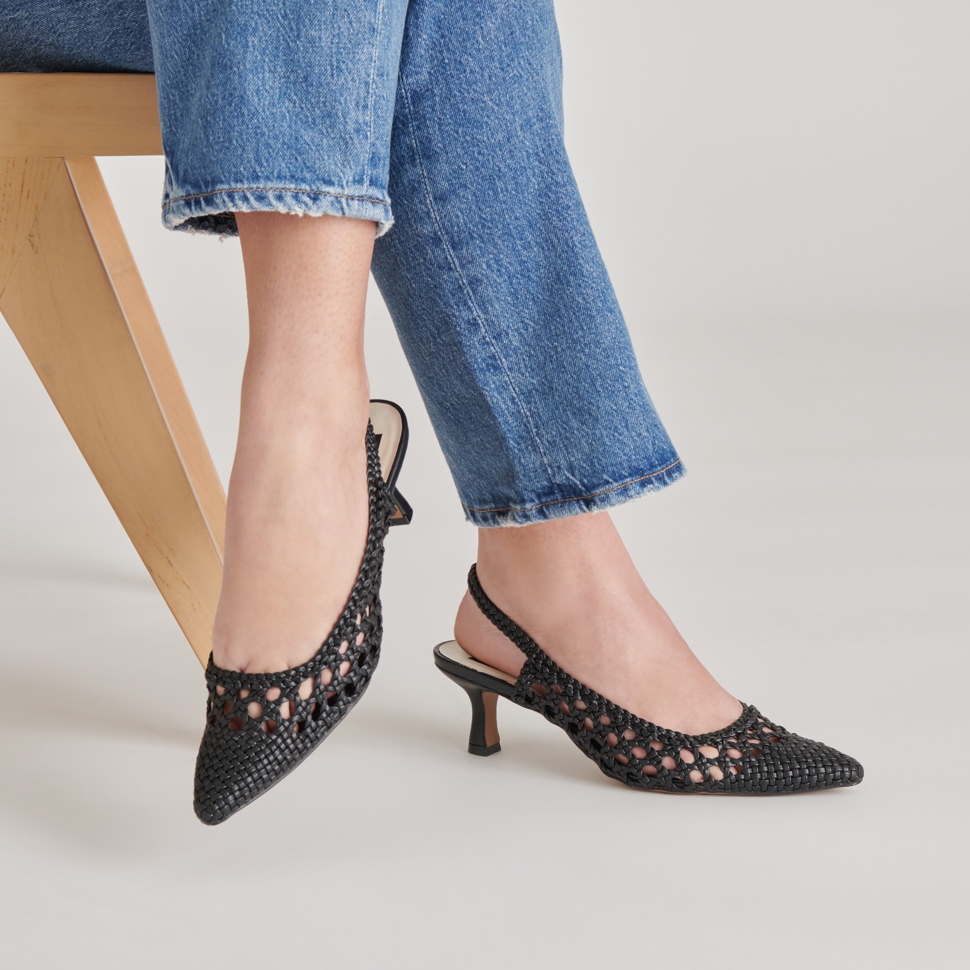OLYMPA Black Stella High Heels for Women - Stylish & Comfortable Dress Shoes for Parties, Weddings & Evening Events