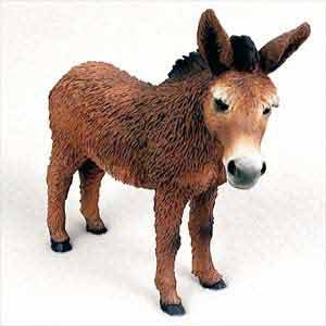 Hand-Painted Red Donkey Figurine - Unique Home Decor & Gift Idea for Animal Lovers | Perfect for Farmhouse Decor, Shelf Display, or Office Desk Accessory