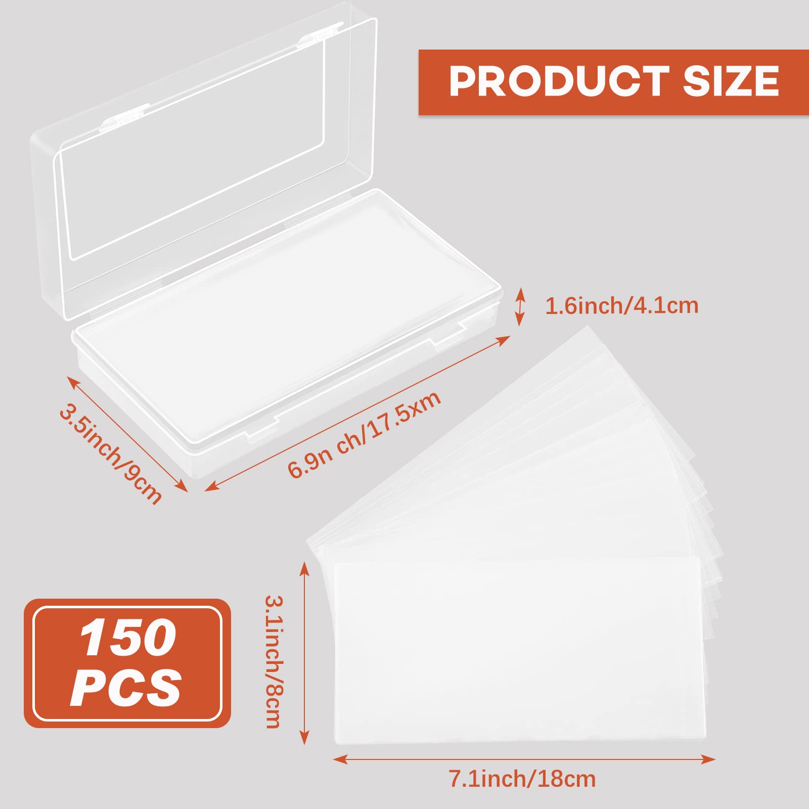 Shappy 151-Piece Clear Plastic Bill Holder Set - Currency Sleeves & Money Protectors for Collectors, Stamps, and Banknotes - Durable Storage Case Included | Perfect for Coin Shows, Gift Wrapping, and Organizing Valuable Collections