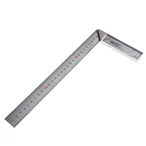 BALAX 12-Inch Stainless Steel Right Angle Ruler - Precision Measuring Tool for Woodworking, Metalworking & DIY Projects | Portable 30cm Angle Square for Carpentry, Construction & Crafting