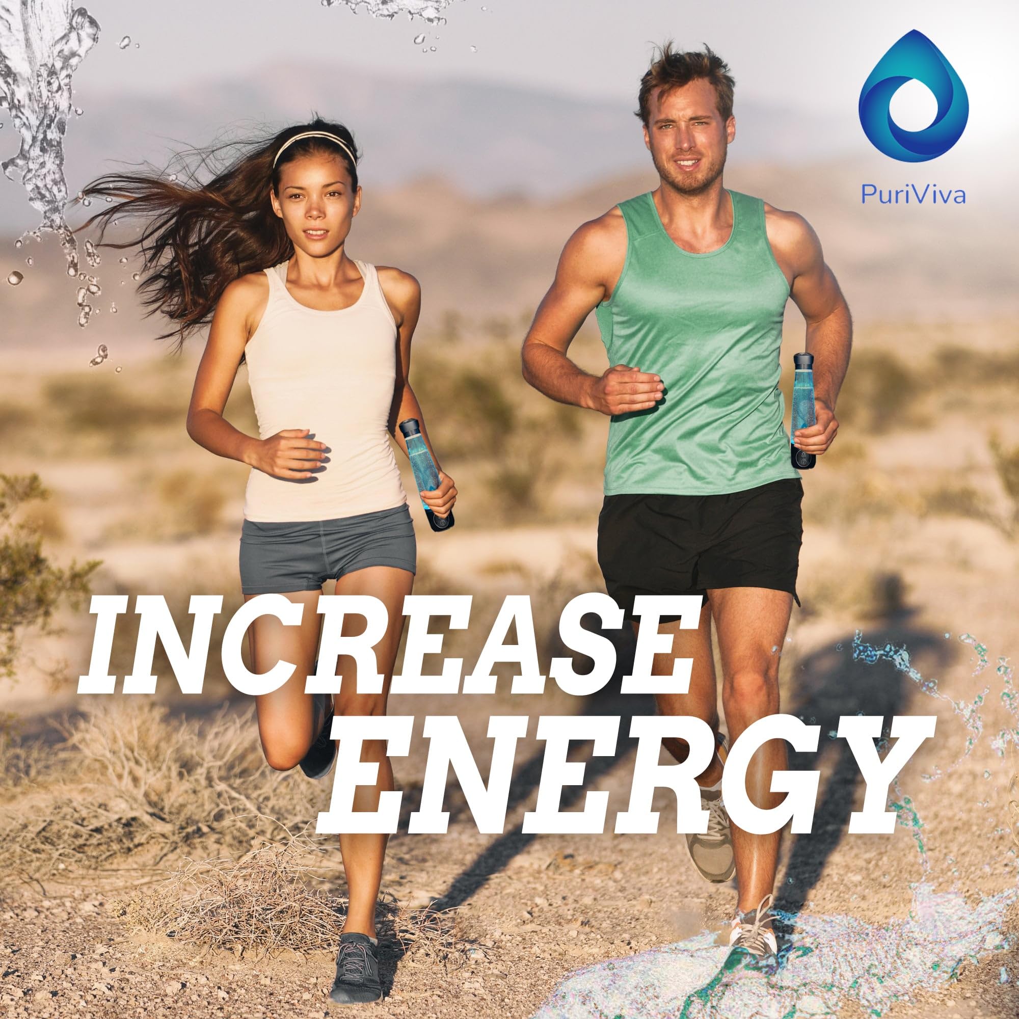 **Hydrogen Water Bottle Generator - Portable Alkaline Water Ionizer with 3000ppb Pure Hydrogen, Ideal for Daily Hydration, Office, Travel & Fitness | Reusable & Eco-Friendly**