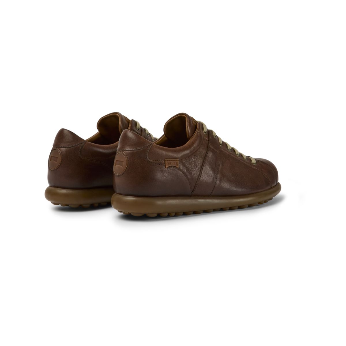 Camper Men's Pelotas Ariel Sneakers - Medium Brown Leather Casual Shoes for Walking, Travel & Everyday Wear