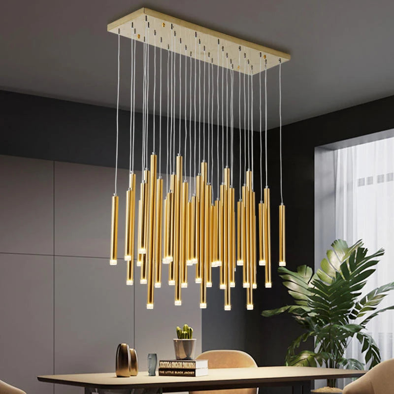 Modern Black & Gold Chandelier - Elegant Dining Room Ceiling Light Fixture for Home Decor | Perfect for Formal Dining Rooms, Wedding Venues & Luxury Interiors