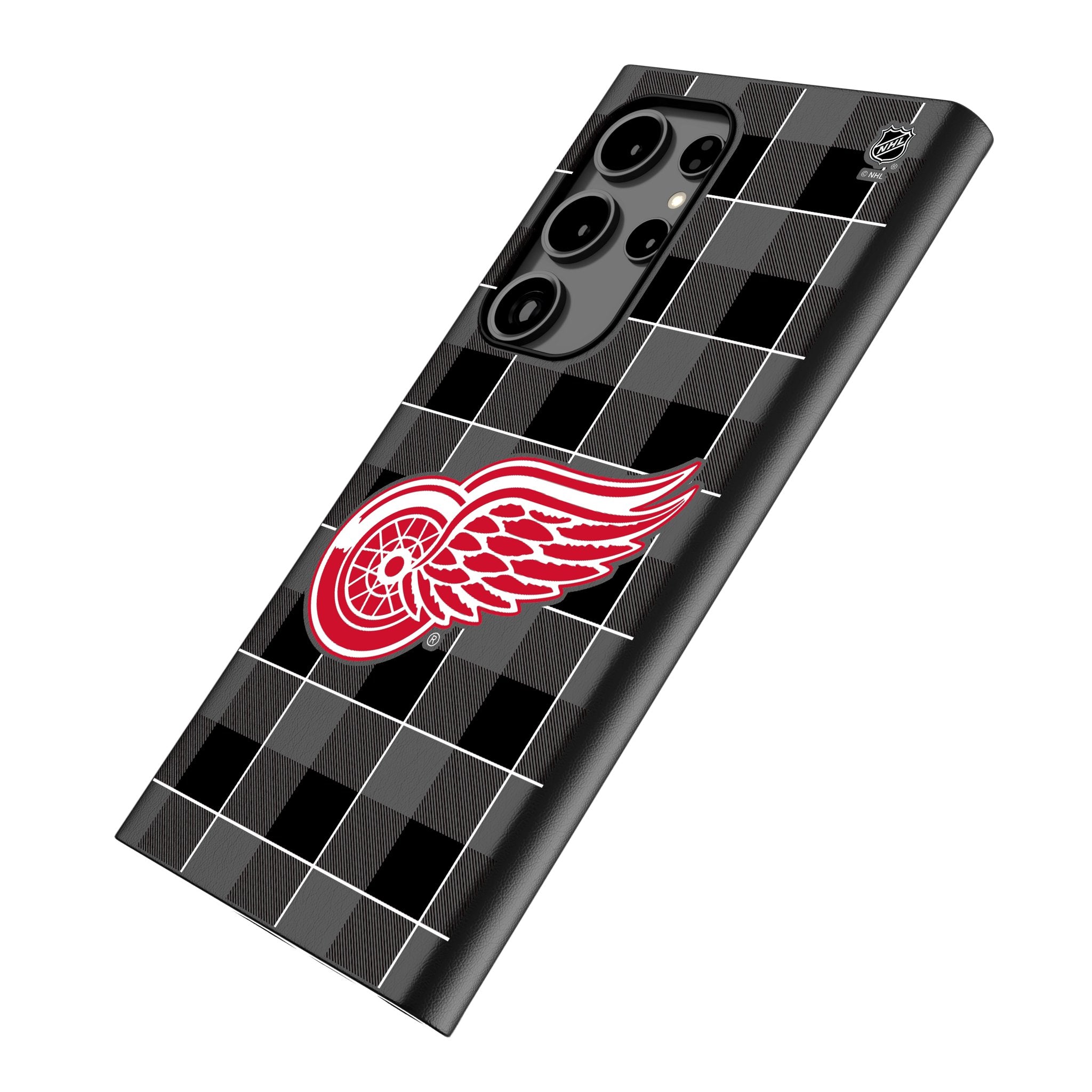 Detroit Red Wings Plaid MagSafe Compatible Phone Case for Samsung Galaxy S23/S22/S21 - Durable Protective Cover for Hockey Fans - Perfect for Game Day & Everyday Use