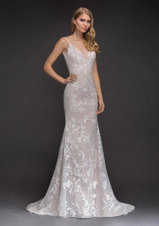 Hayley Paige Nessy Blush Wedding Dress - Size 10 | Elegant Bridal Gown for Church Ceremony & Reception