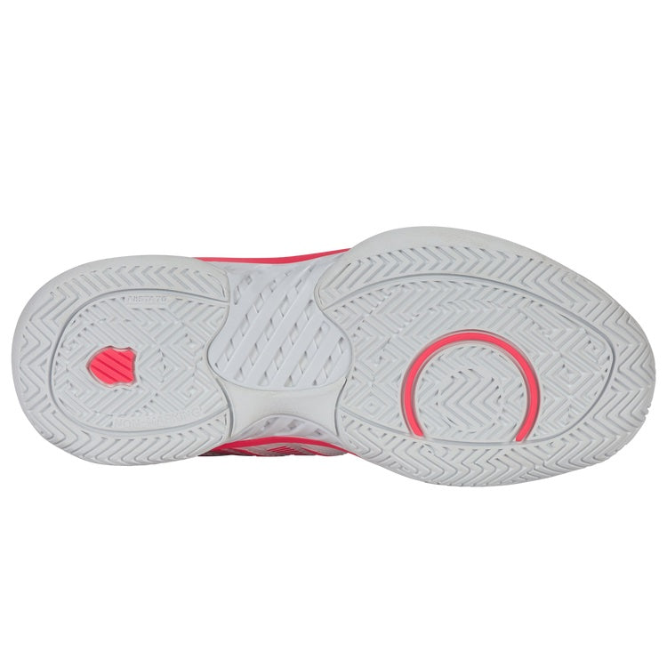 K Swiss Hypercourt Express 2 Wide Women's Tennis Shoes - White/Pink/Purple (6807 182) | Lightweight Comfort for Court Play & Casual Wear