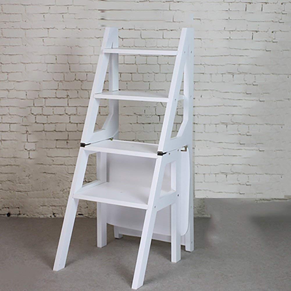 Multifunctional Solid Wood Folding Step Stool for Home - Indoor Climbing Stool, Ladder Step Stool, Bar Stool with Non-Slip Base | Perfect for Kitchen, Bathroom, Kids Room & Home Decor