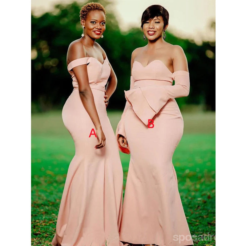 Elegant Mismatched Pink Mermaid Bridesmaid Dresses - Long Formal Gowns for Weddings, Prom & Special Occasions - Style WG1664