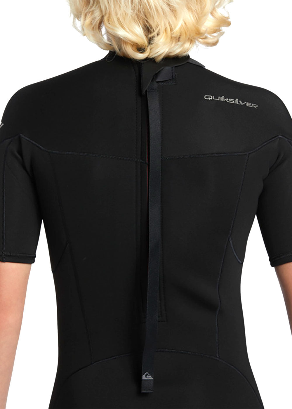 Quiksilver Boys 2mm Short Sleeve Back Zip Spring Wetsuit - Kids Surfing & Swimming Suit for Beach, Pool & Water Sports