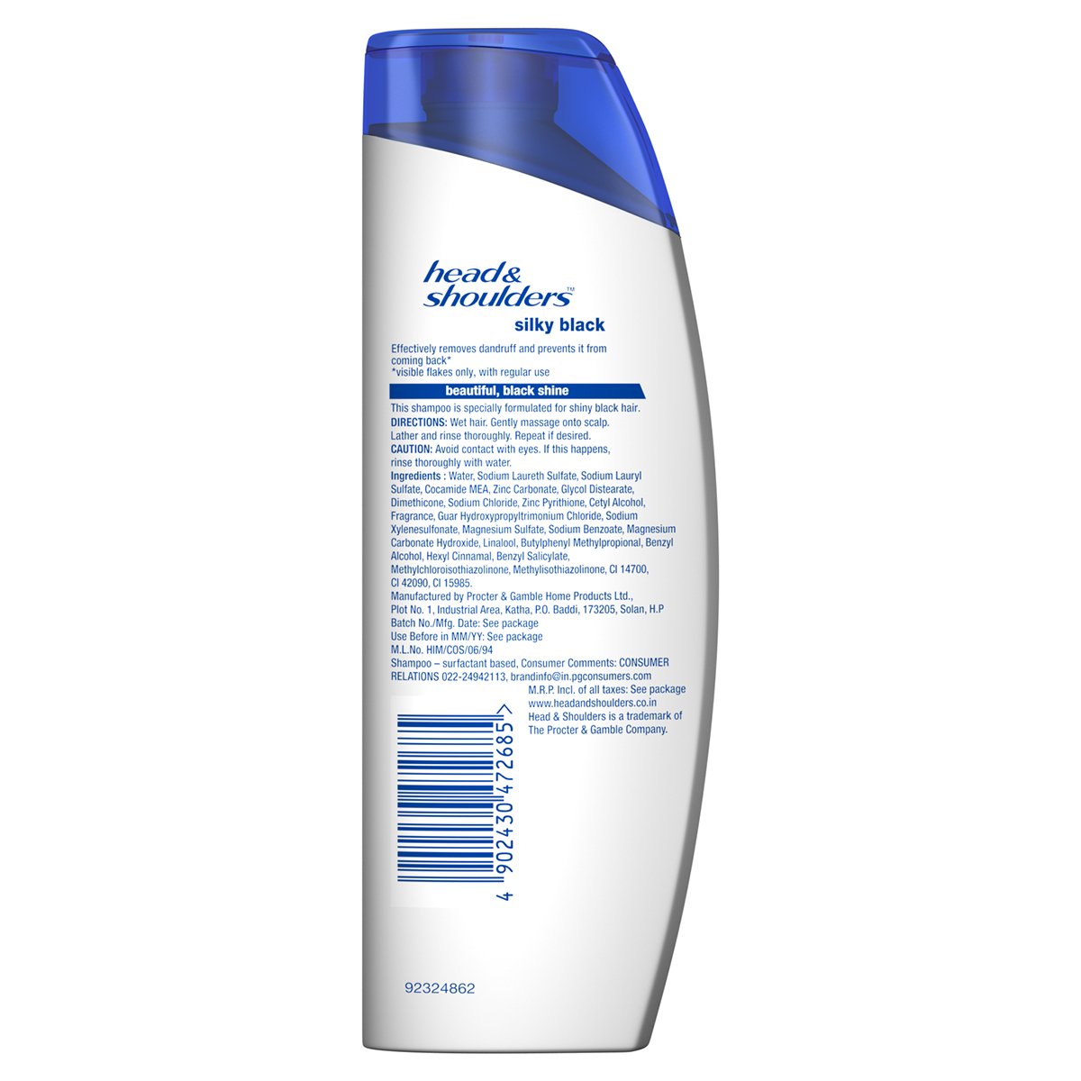 Head & Shoulders Silky Black Shampoo 170ml - Anti-Dandruff & Hair Loss Treatment for Men & Women - Perfect for Daily Hair Care & Scalp Health
