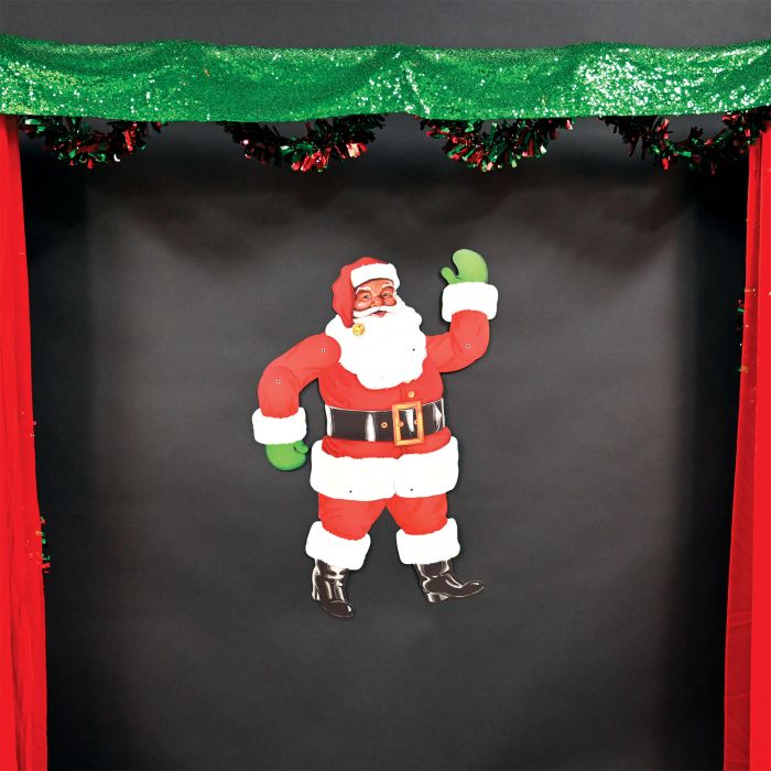 12 Pack Beistle Jointed Santa Wall Decoration - Christmas Holiday Party Decor for Home, Office & Classroom - Festive Santa Claus Cutouts for Seasonal Cheer