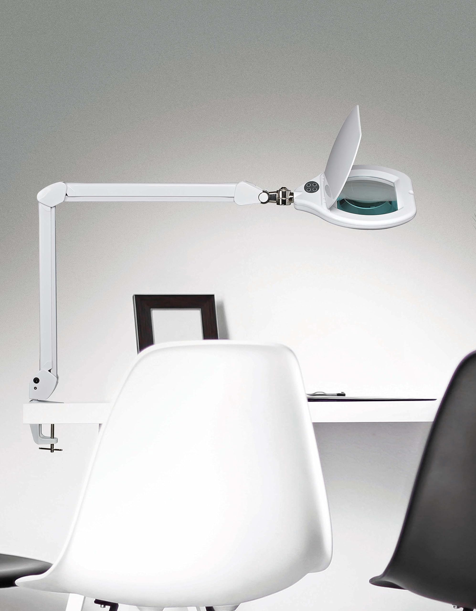 8266002 Magnifier Lamp with LED Light - 5X Magnification, Adjustable Arm for Reading, Crafts, Jewelry Making & Hobby Work - Perfect for Detailed Tasks, Repair & Close-Up Work
