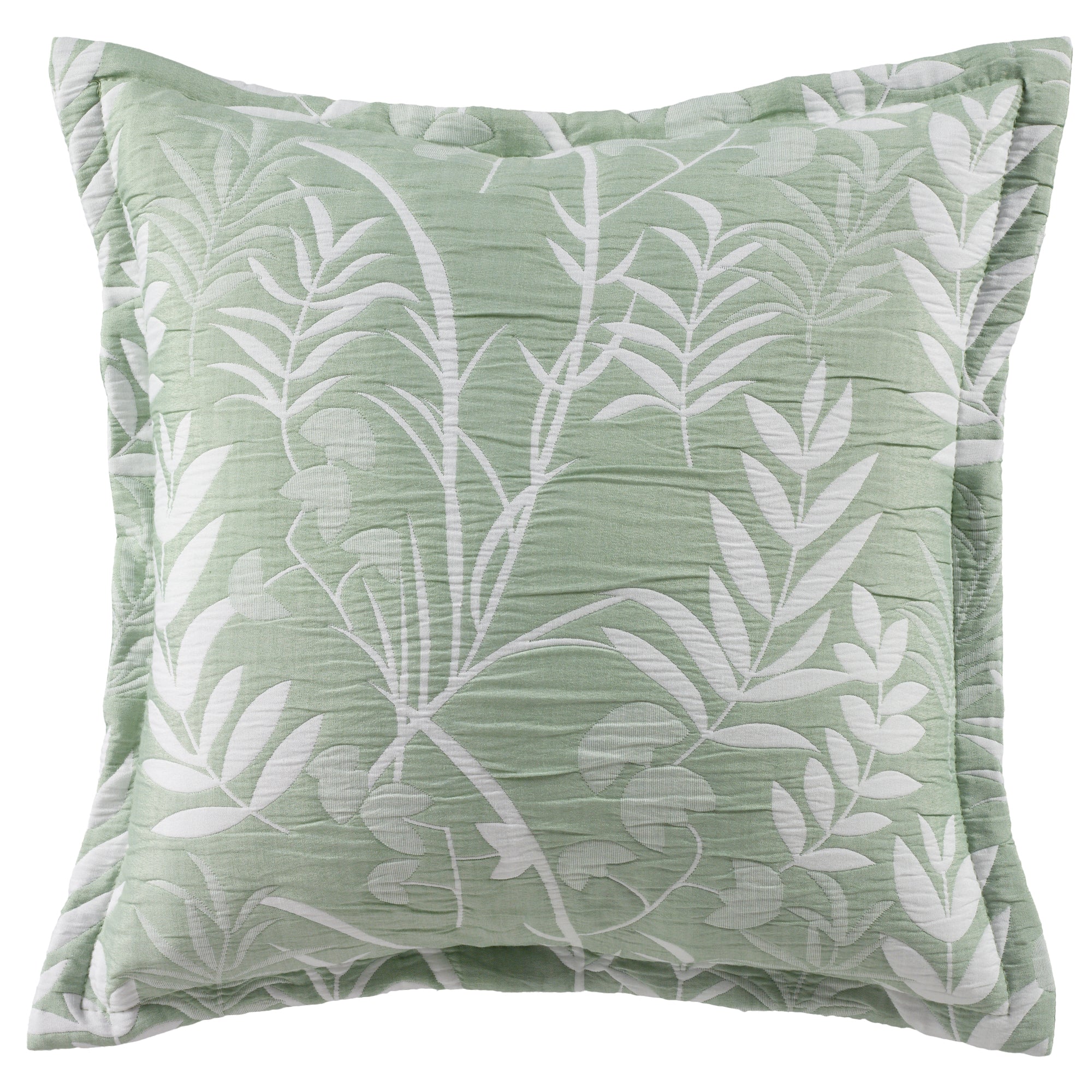 Bianca Eden Square Sage Cushion - Soft Decorative Throw Pillow for Sofa, Bed, Living Room & Home Decor