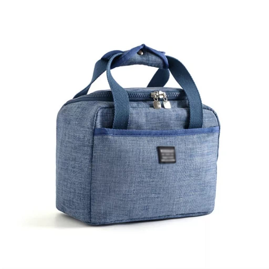 EODNSOFN Insulated Lunch Bag - Portable Thermal Lunch Box Cooler Tote for School, Work & Picnics - Bento Pouch Food Storage Container (Blue, 24x17x14cm) - Perfect for Office, Travel & Outdoor Activities