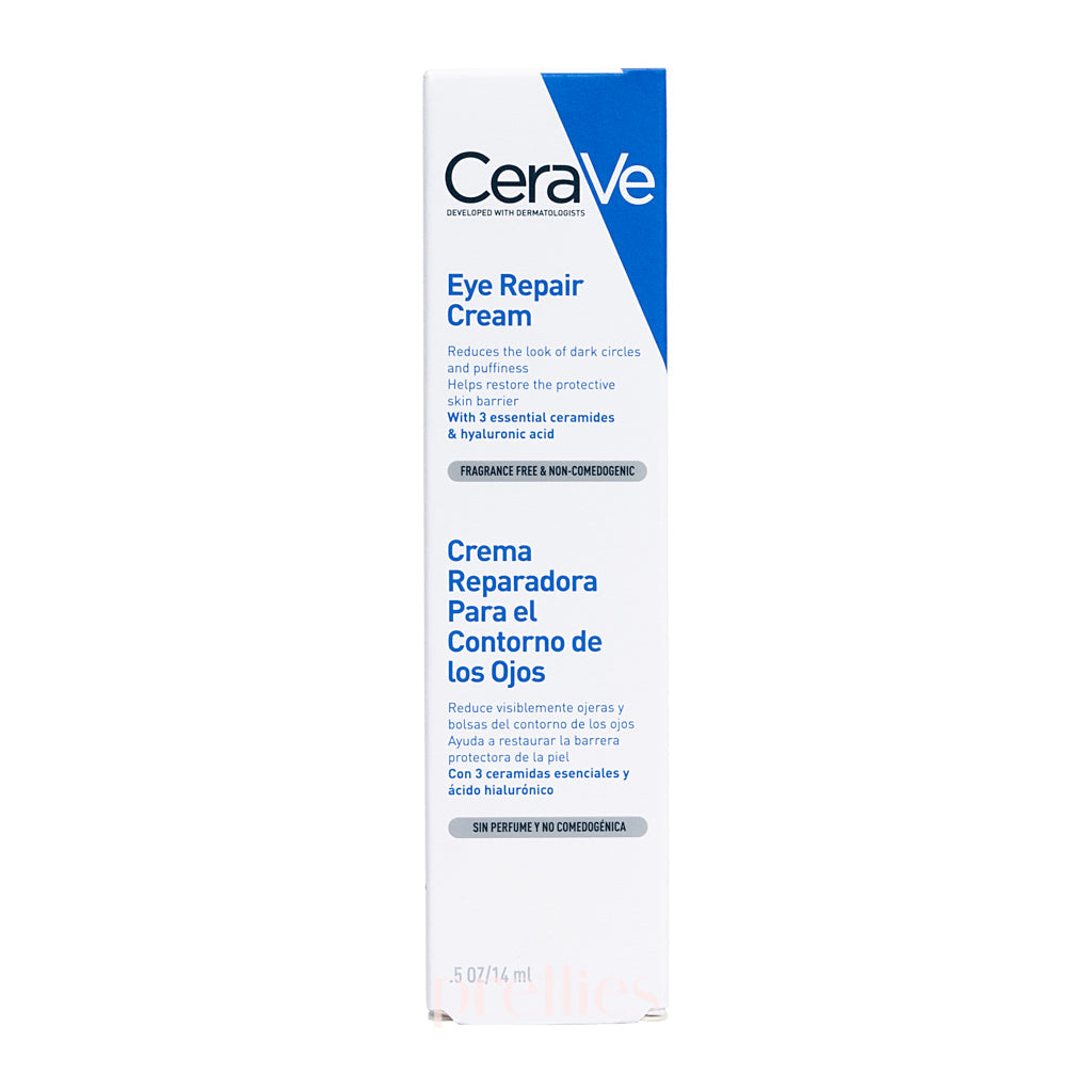 CeraVe Eye Repair Cream 14ml - Hydrating Under Eye Treatment for Dark Circles & Puffiness - Day & Night Use for Sensitive Skin | Perfect for Travel & Daily Skincare Routine