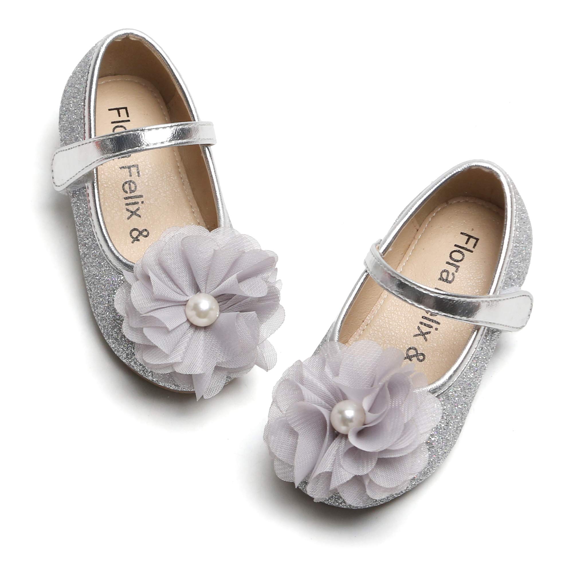 Felix & Flora Toddler Flower Girl Dress Shoes - Girls Ballet Flats for Wedding, Party & School | Comfortable & Stylish Toddler Shoes for Special Occasions