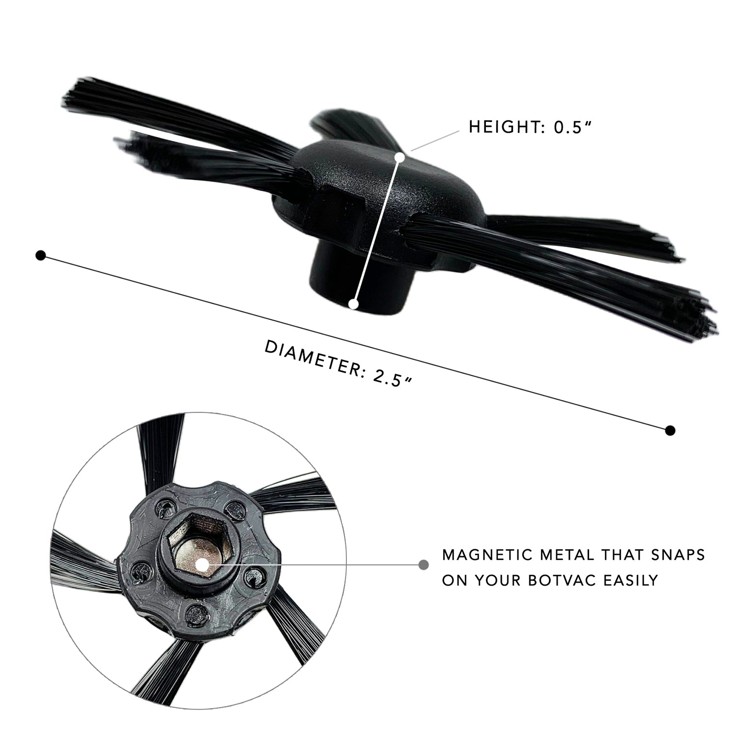 MaximalPower Replacement Main & Side Brush Compatible with NEATO 70e, 75, 80, 85 & D Series D75, D80, D85 and Botvac Connected Robot Vacuums - Perfect for Pet Hair, Hard Floors & Carpet Cleaning