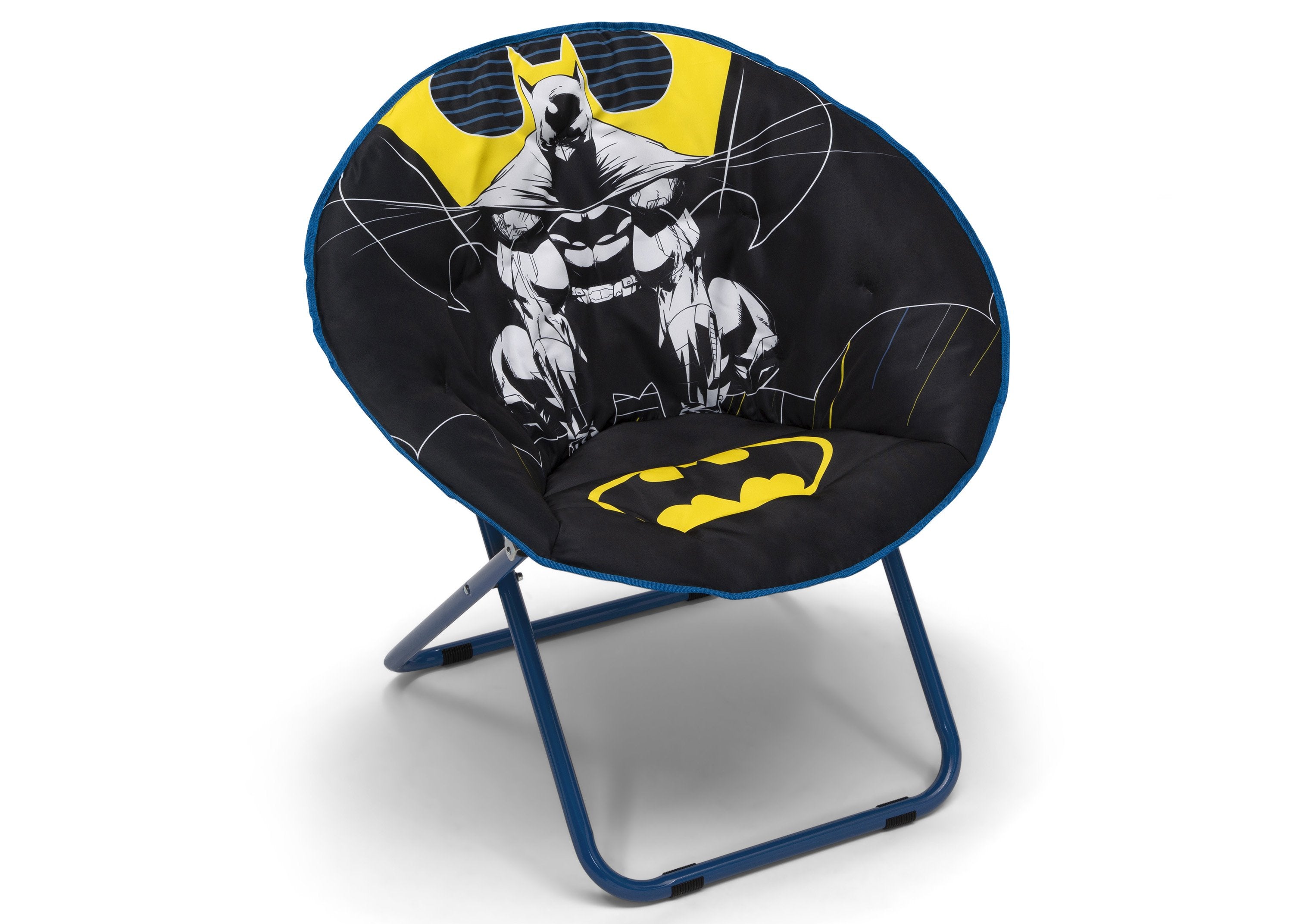 Batman Saucer Chair for Kids, Teens & Young Adults - Comfortable Gaming & Reading Chair for Bedroom, Living Room & Dorm - Superhero Themed Lounge Seat