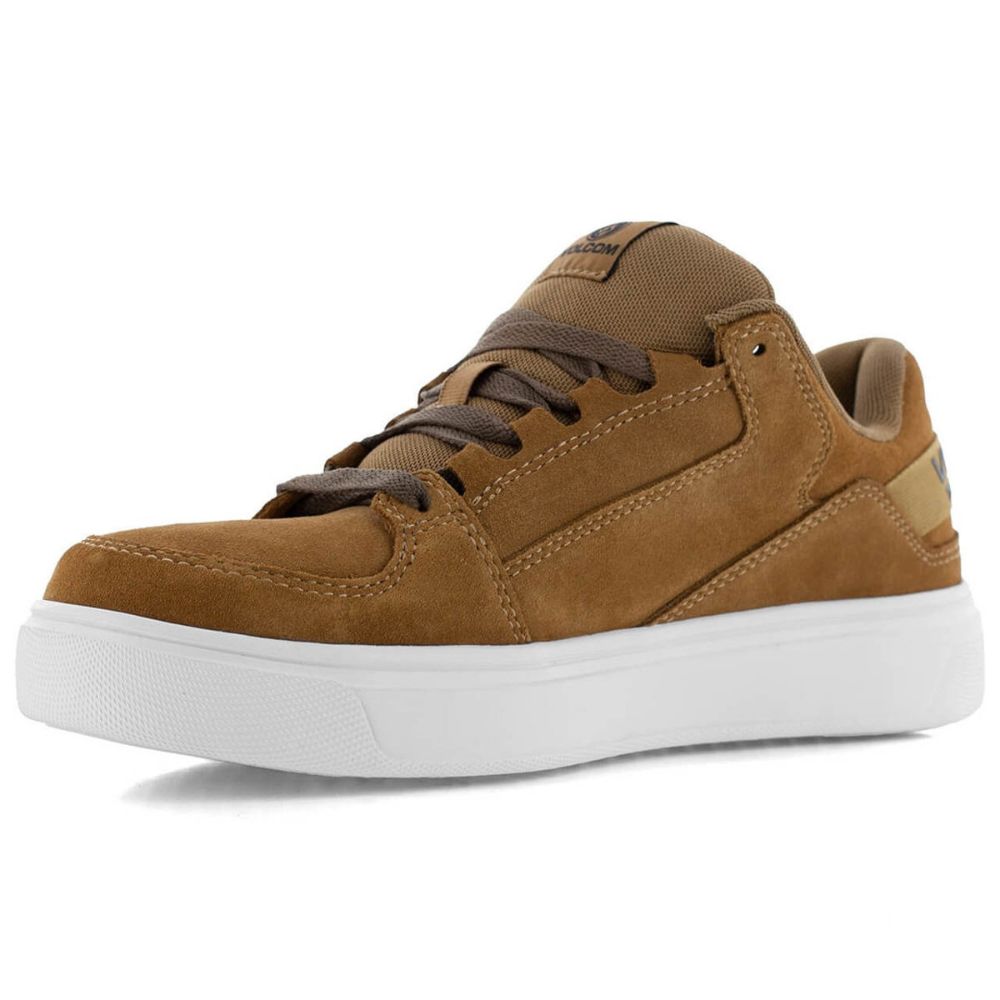 Volcom Unisex Composite Toe Safety CSA Skate Shoe VC30226 - Rust | Durable Work & Skate Shoes for Construction, Warehouse & Outdoor Activities