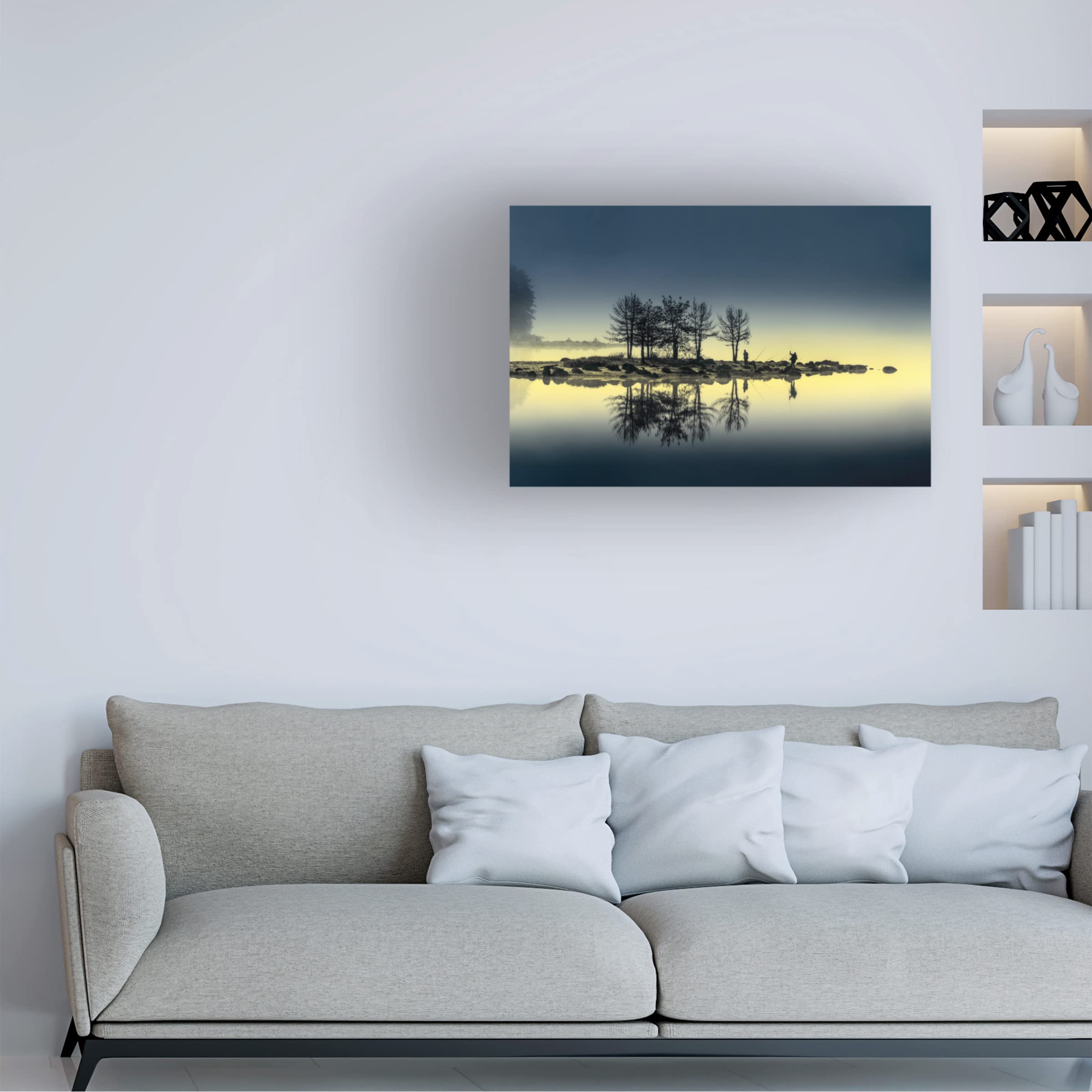 Trademark Fine Art 'Fishing' Canvas Wall Art Print by Albena Markova - Perfect for Living Room, Bedroom & Office Decor