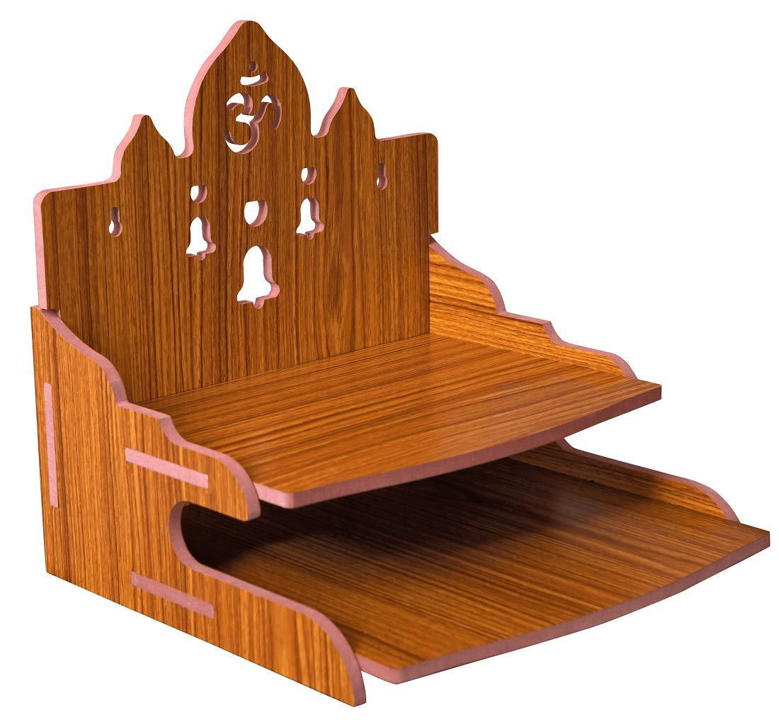 Handcrafted Wooden Plywood Mandir Pooja Room Temple - Red A X-Large Wall Hanging for Home Decor & Office Worship | Perfect for Indian Prayer Room, Meditation Space & Spiritual Corner (BTS003)