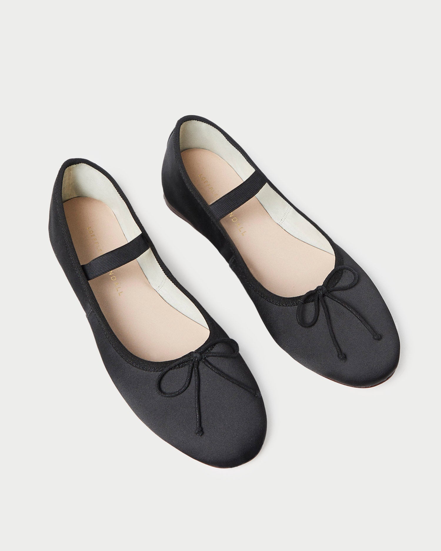 Leonie Black Satin Ballet Flats for Women - Comfortable & Elegant Slip-On Shoes for Work, Wedding & Daily Wear