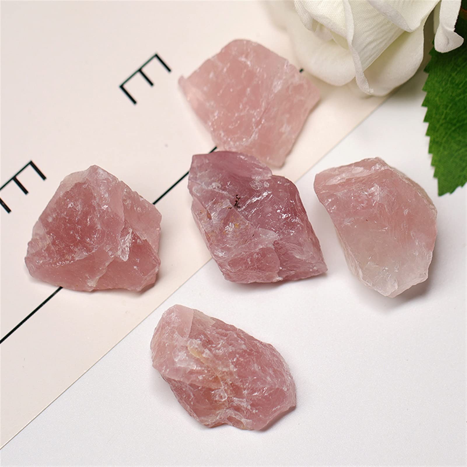Natural Rose Quartz Crystal Rough Stone - 100g Raw Healing Mineral Specimen for Reiki, Home Decor, Jewelry Making & Spiritual Gifts | Irregular Shaped Rose Crystal for Meditation, Feng Shui & Energy Work