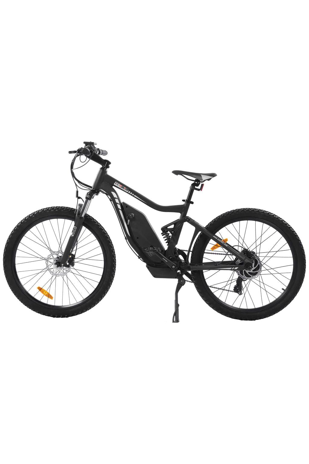 Ecotric Tornado 48V 12Ah 750W Full Suspension Electric Mountain Bike - Off-Road Adventure & Commuting E-Bike for Adults