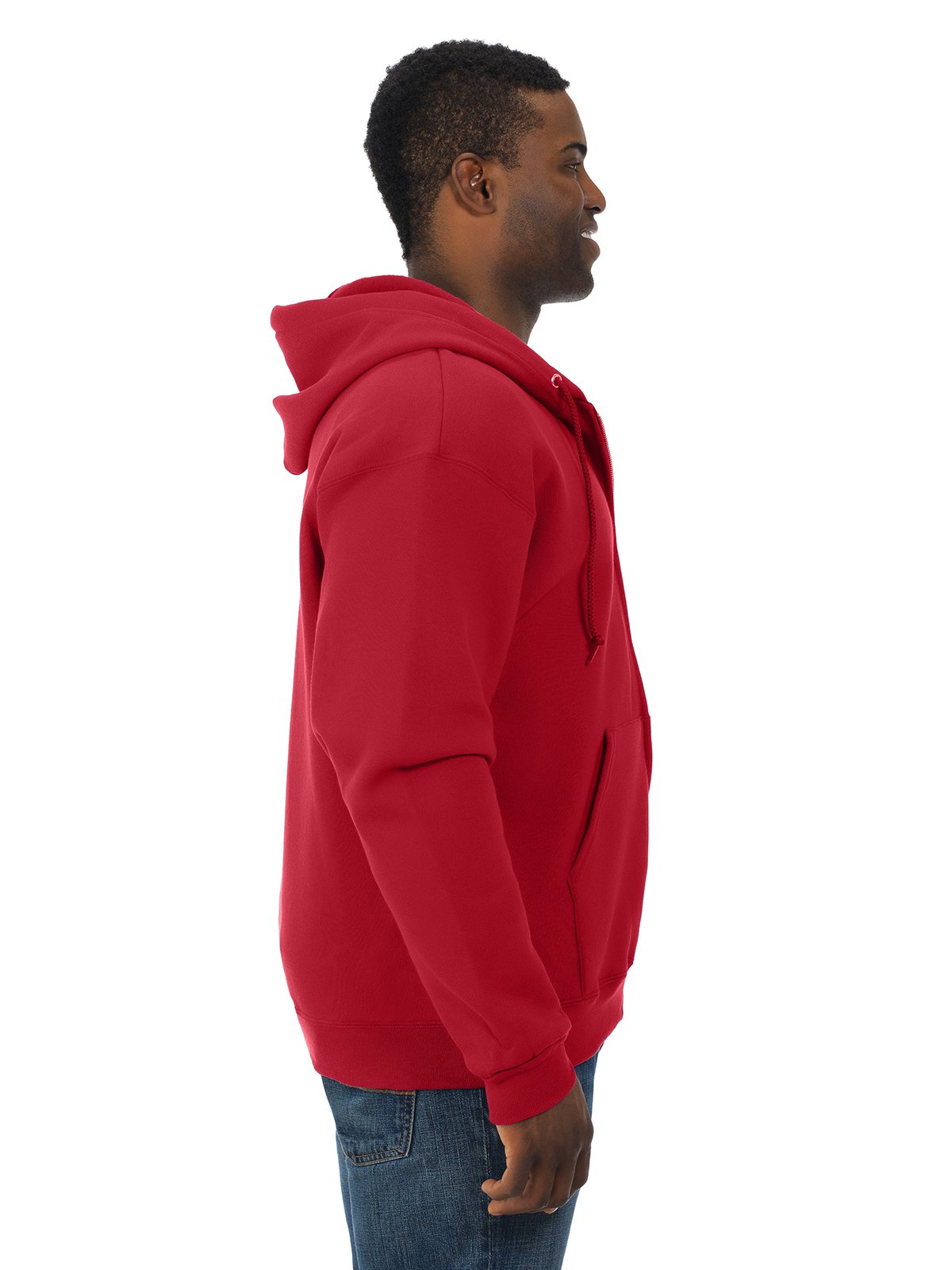 Fruit of the Loom Super Heavyweight Full Zip Hooded Sweatshirt for Men - Navy Blue - Large Size | Cozy Winter Wear & Casual Outdoor Hoodie