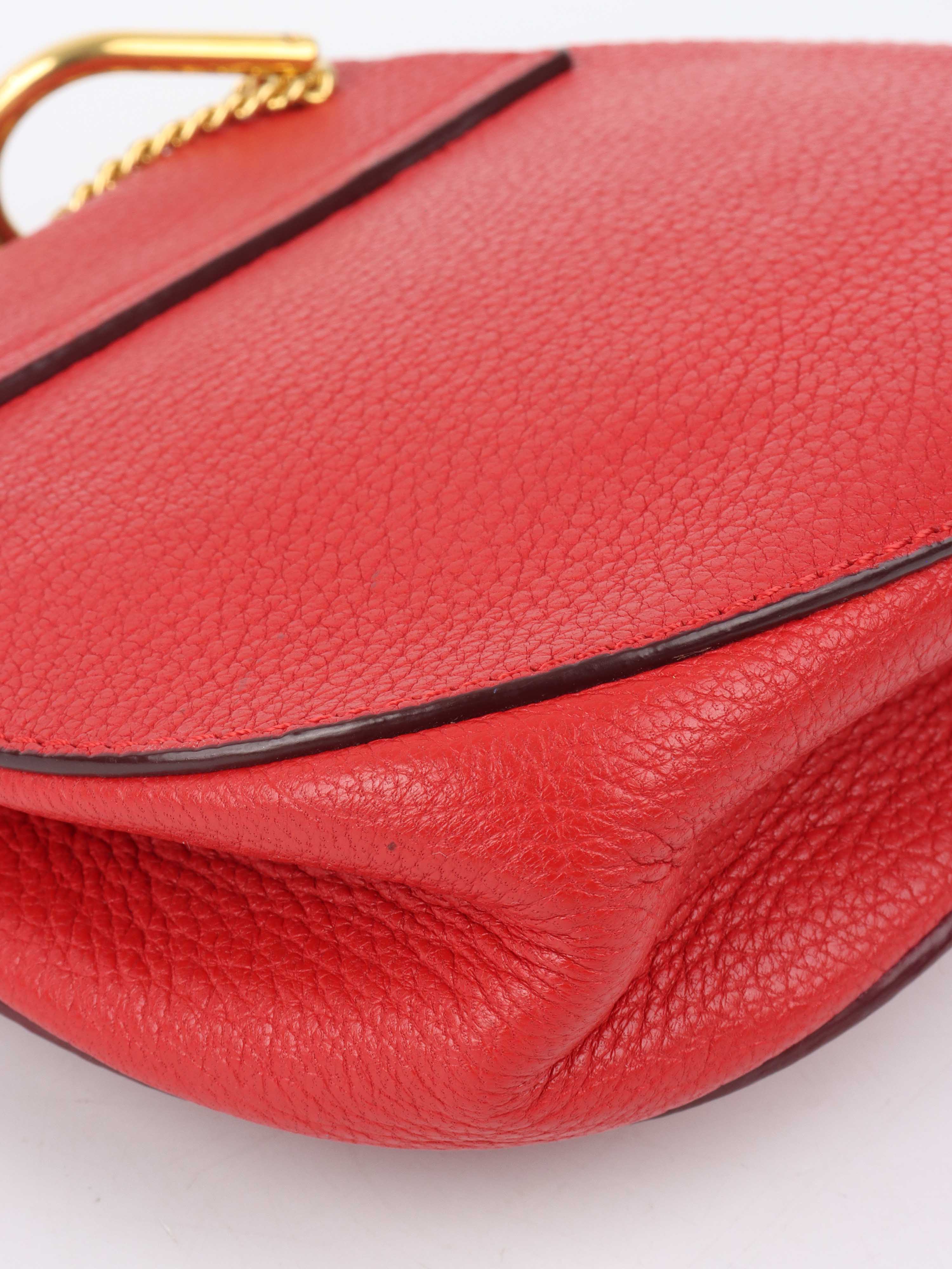 Chloe Red Leather Shoulder Bag for Women - Fashionable Crossbody Purse for Work, Travel & Evening Out