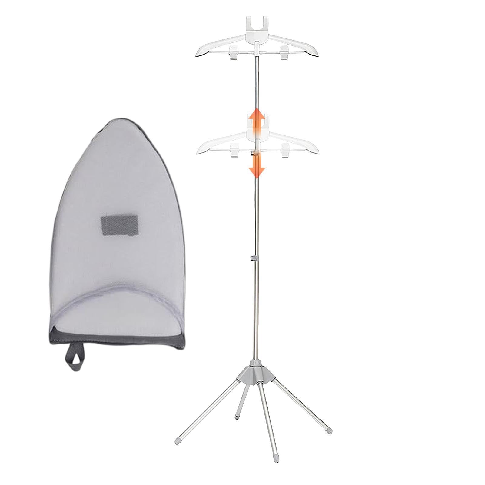 Adjustable Clothes Steamer Stand - Portable Garment Steamer Rack with Hanger for Wrinkle-Free Clothes | Perfect for Travel, Home, and Professional Use