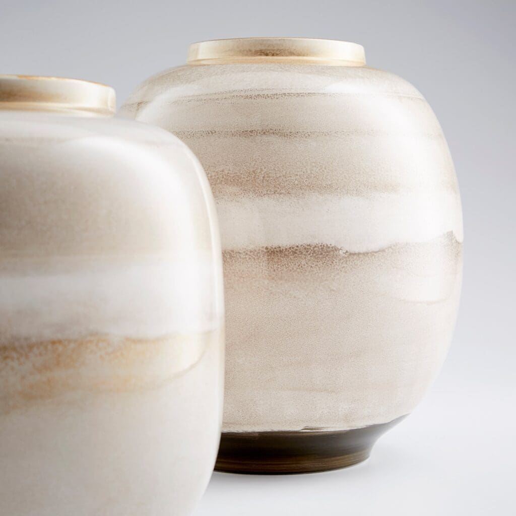 Cyan Design 10942 Kasha Vase - Small Mocha Ceramic Vase for Home Decor, Wedding Centerpiece, and Tabletop Display