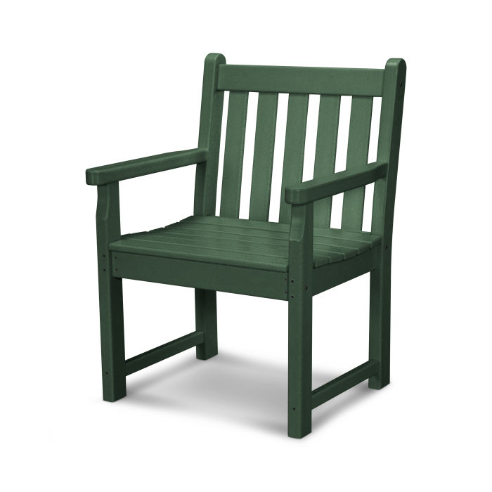POLYWOOD Traditional Garden Arm Chair - Durable Outdoor Furniture for Patio, Deck, and Backyard Relaxation