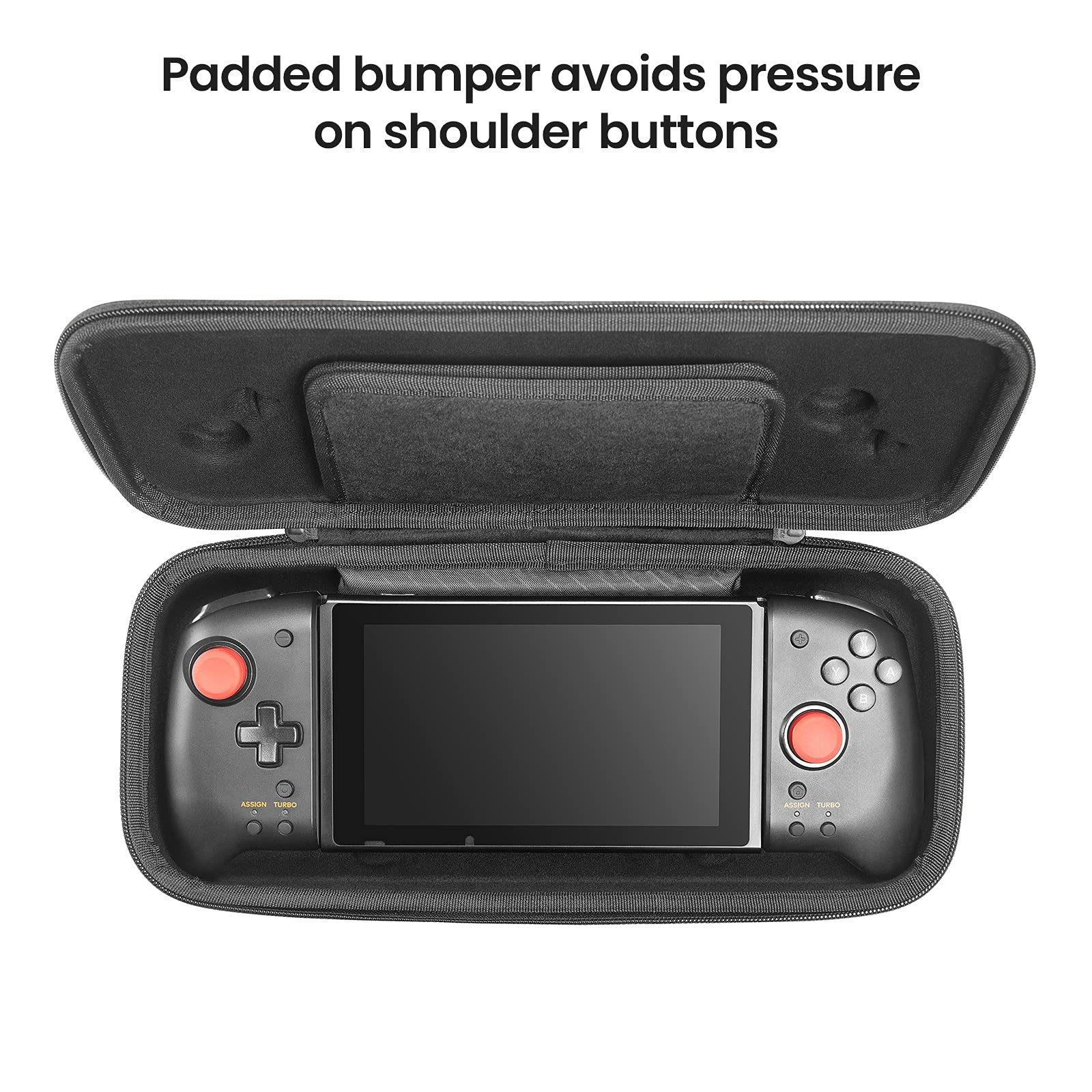 tomtoc Hard Shell Protective Travel Case for Nintendo Switch Split Pad Pro & Binbok Joy Pad Controllers - Shockproof Lightweight Carrying Bag with 30 Game Cartridge Slots | Perfect for Gaming On-The-Go & Travel Protection