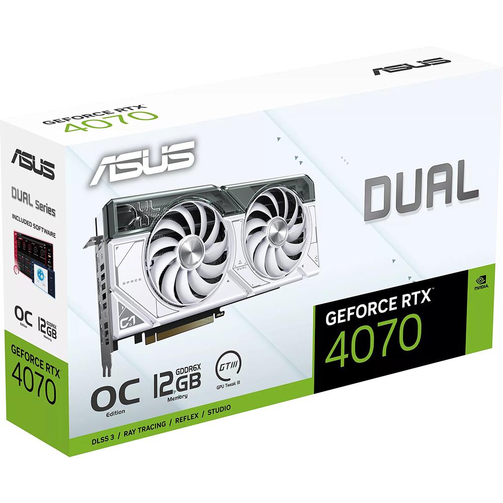 ASUS Dual GeForce RTX 4070 12GB GDDR6X White Edition Gaming Graphics Card - High Performance for 4K Gaming, VR & Content Creation