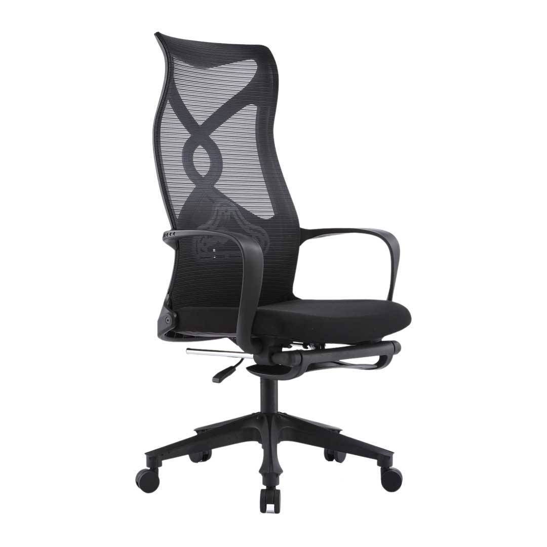 Hayes Black Mesh Office Chair - Ergonomic Adjustable Swivel Chair for Home & Office Use - Comfortable Breathable Mesh Back Support for Long Hours Sitting