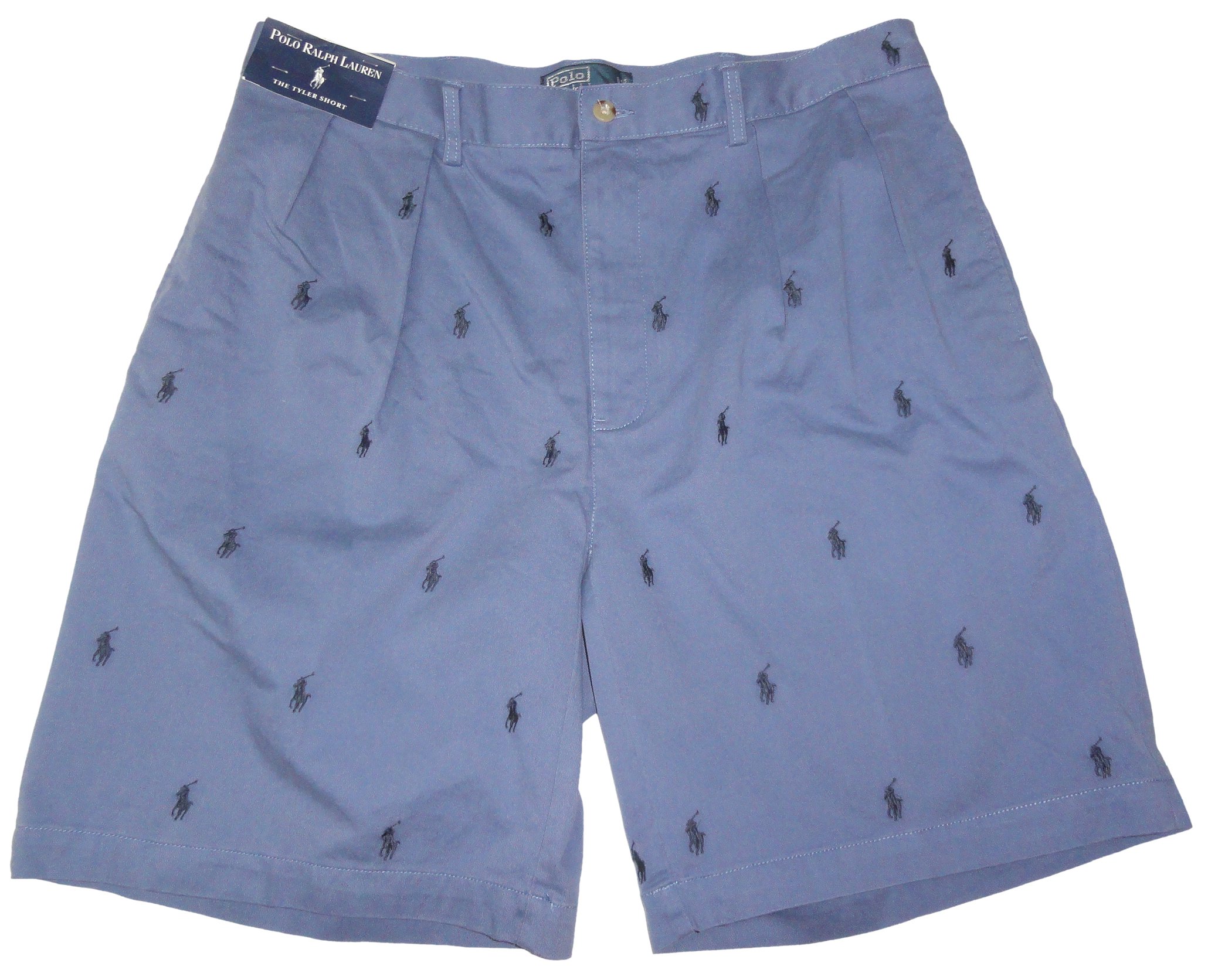 Polo Ralph Lauren Men's Classic-Fit Pony Allover Shorts - Carson Blue Navy - Size 40 - Casual Summer Shorts for Men | Perfect for Beach, Golf & Outdoor Activities