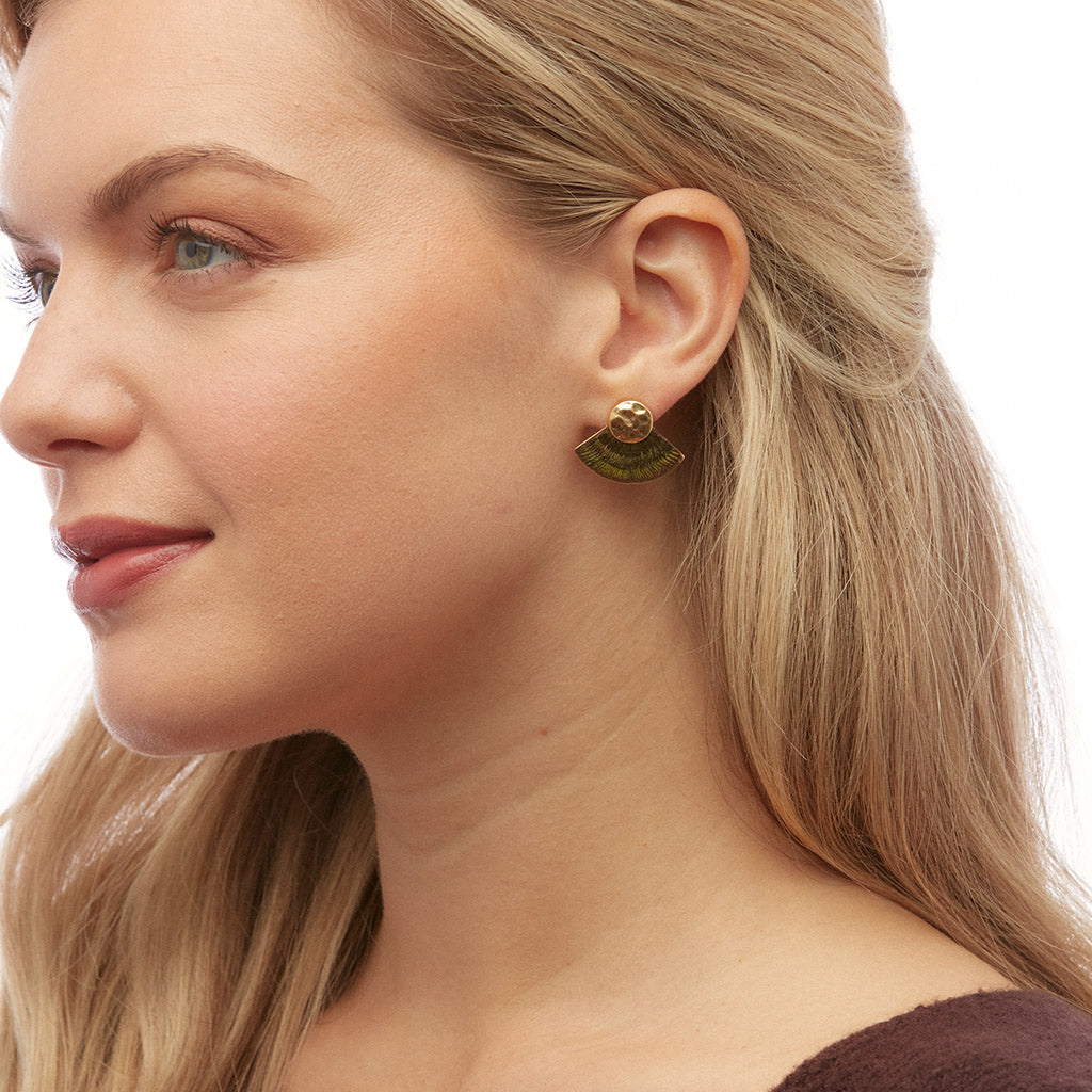 Brooks Stud Earrings for Women - Sterling Silver Minimalist Earrings for Everyday Wear | Perfect for Work, Date Night & Casual Outfits