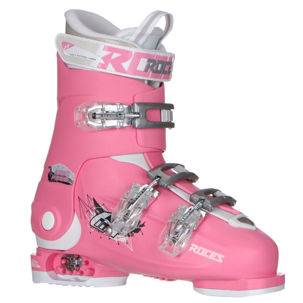 Roces Idea Free G Girls Ski Boots - Size 22-25 | Deep Pink | Comfortable & Durable Winter Sports Footwear for Kids | Perfect for Skiing, Snowboarding & Outdoor Winter Activities