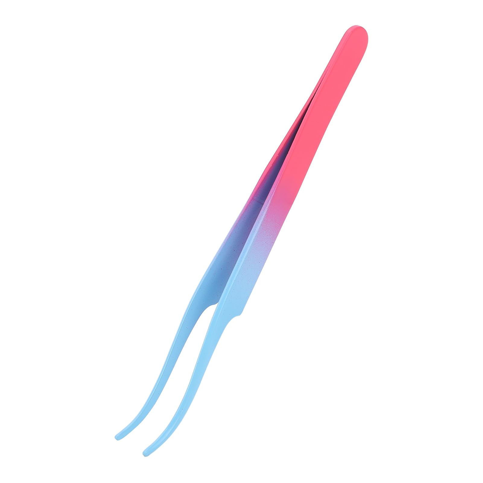 Blue Gradient Lash Tweezers - Thin Flat Handle Stainless Steel Eyelash Extension Tweezers for Professional & Home Use - Perfect for Salon, DIY Beauty & Makeup Artists