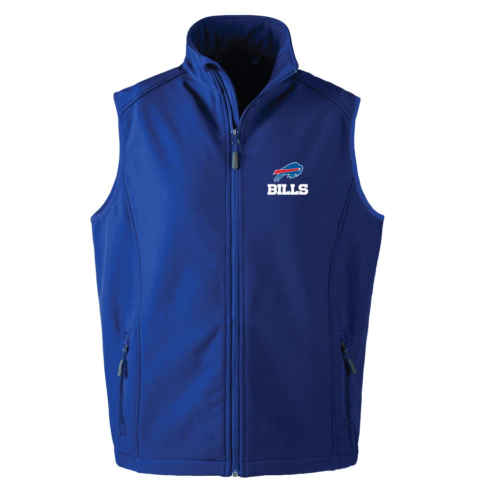 Dunbrooke Men's Royal Buffalo Bills Archer Softshell Full-Zip Vest Jacket - Lightweight Water-Resistant Outdoor Sports Wear for Hunting, Hiking & Casual Use